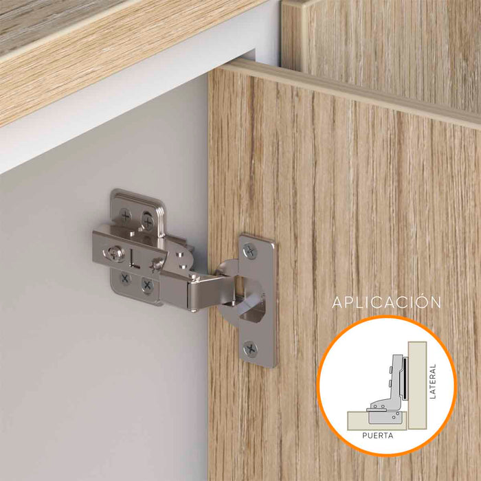 Bisagra de cazoleta para mueble cierre lento clip-on de fácil montaje
