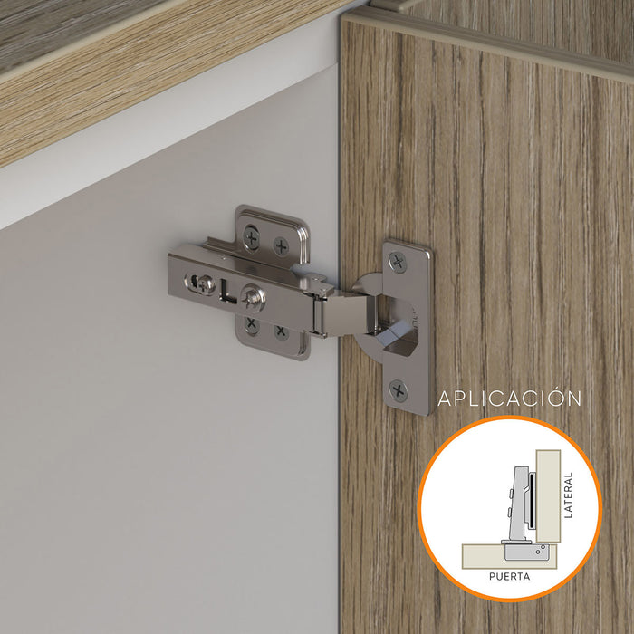Bisagra de cazoleta para mueble cierre lento clip-on de fácil montaje