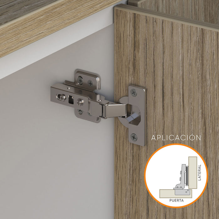 Bisagra de cazoleta para mueble cierre lento clip-on de fácil montaje