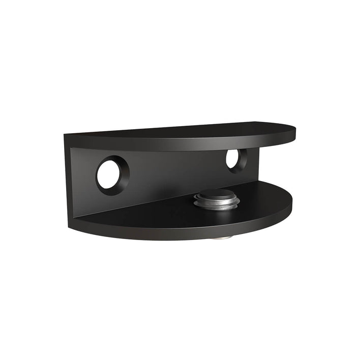 Soporte  entrepaño vidrio de 10 mm negra