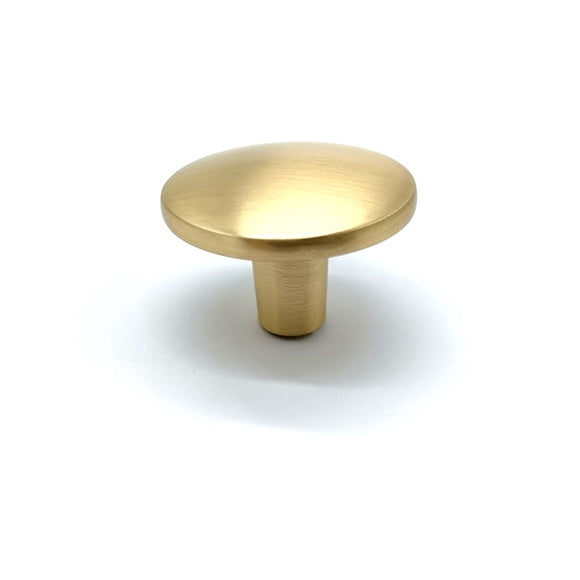 Botón zamak 166 latón cepillado diamétro 64 mm.