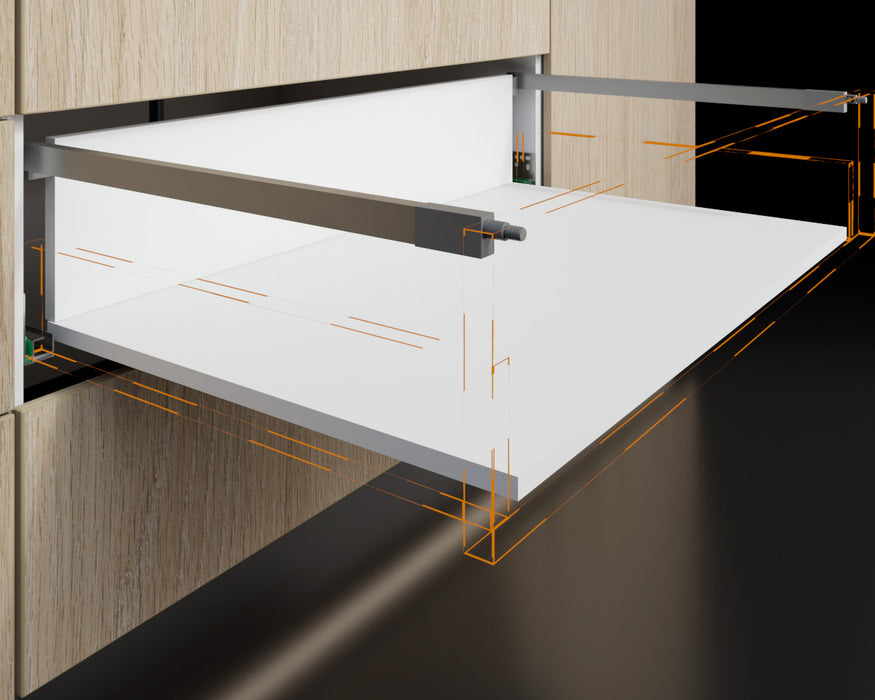 Barras cuadradas estabilizadoras para cajón costado metálico Bonuit MAX