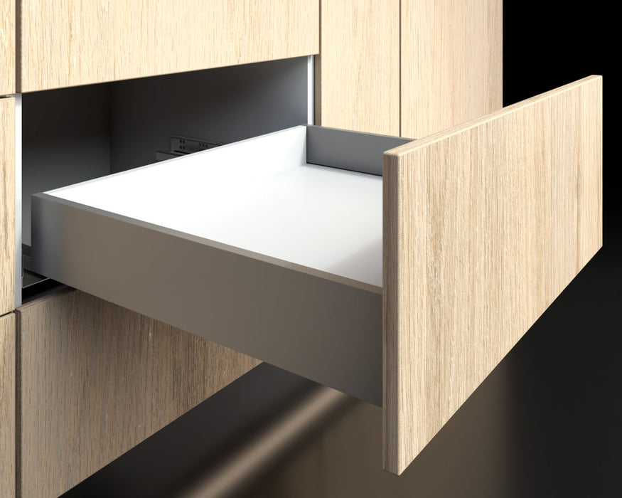 Cajón costado metálico recto Bonuit slim box bajo