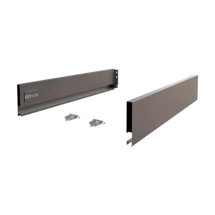 Cajón costado metálico recto Bonuit slim box bajo