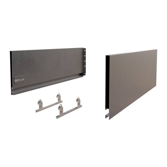 Cajón costado metálico recto Bonuit slim box alto