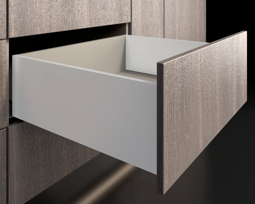 Cajón costado metálico recto Bonuit slim box alto