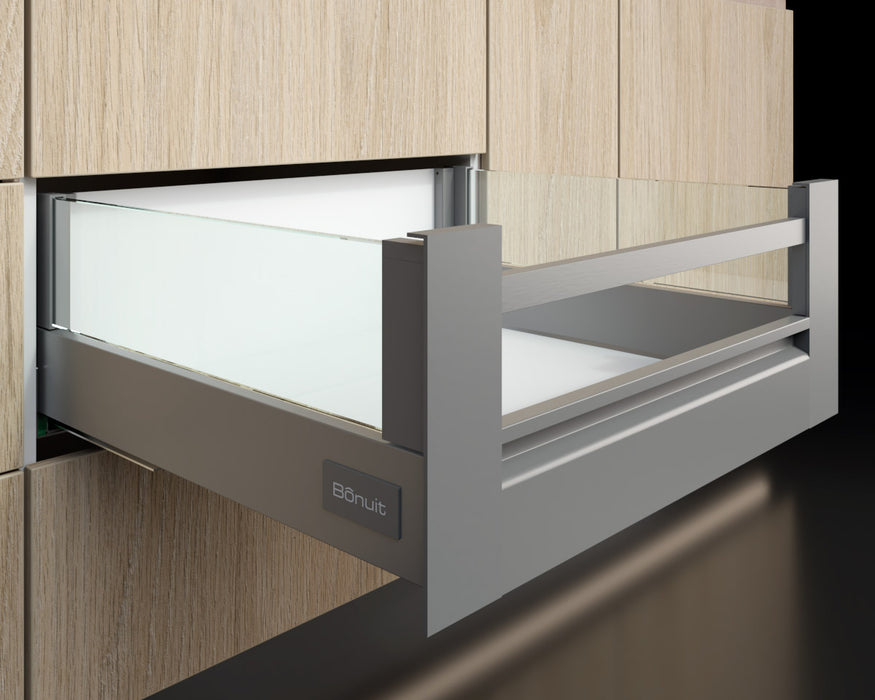 Kit frontal alto Bonuit MAX para cajón costado metálico Bonuit MAX alto vidrio