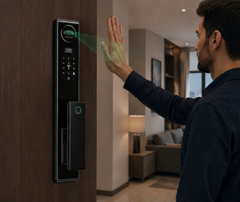 Cerradura digital inteligente cuadrada con 7 tipos de apertura