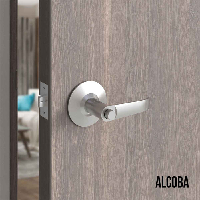 Cerradura chapa palanca estándar cilíndrica para puerta de paso