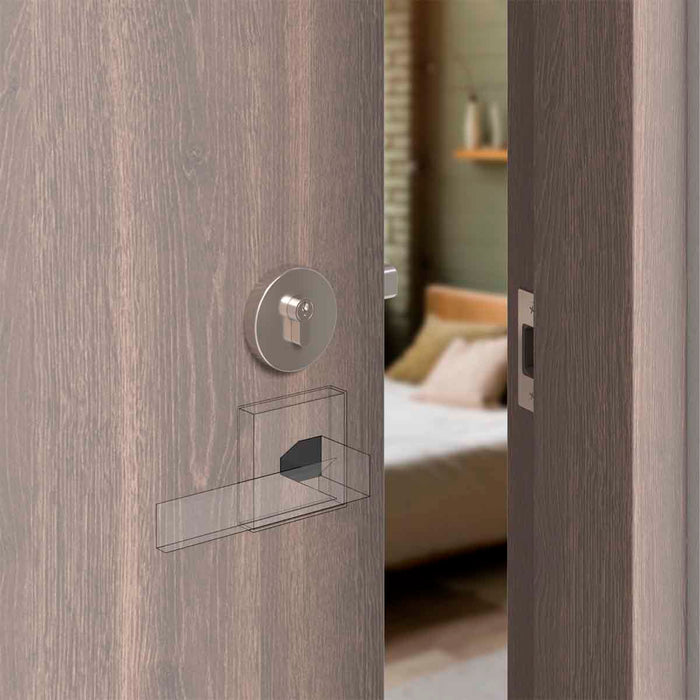 Cerrojo tubular premium escudo redondo puerta principal llave-mariposa