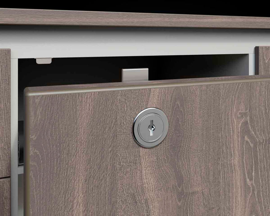 Chapa cerradura para mueble 16 x 20 mm niquel