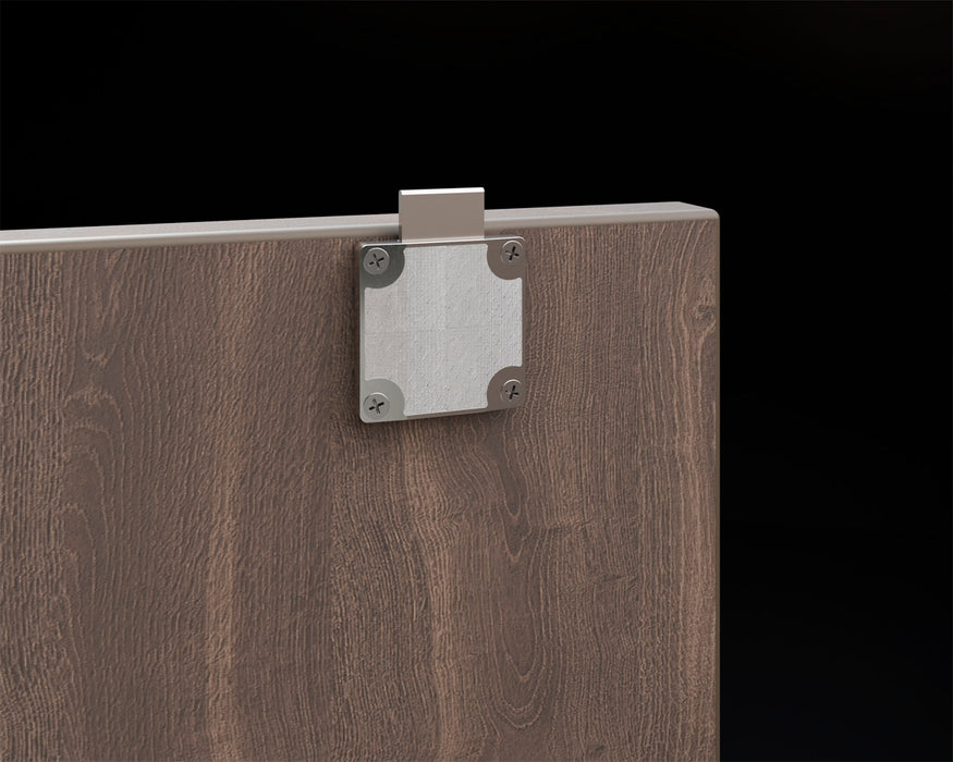 Chapa cerradura para mueble 16 x 20 mm niquel