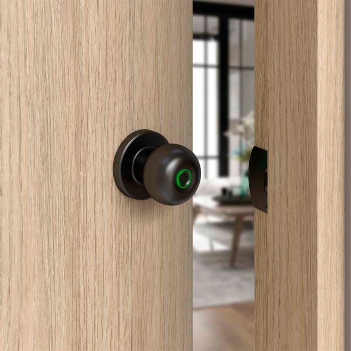 Cerradura digital inteligente de pomo para entrada principal con 3 tipos de apertura