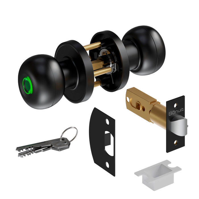 Cerradura digital inteligente de pomo para entrada principal con 3 tipos de apertura