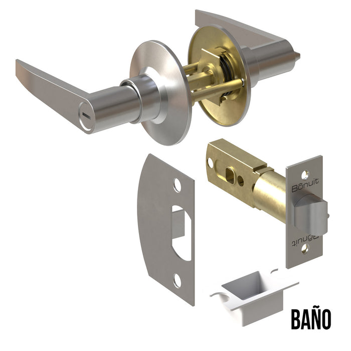 Cerradura chapa palanca tubular plus para puerta de paso