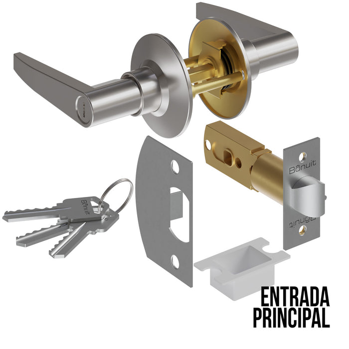 Cerradura chapa palanca tubular plus para puerta de paso