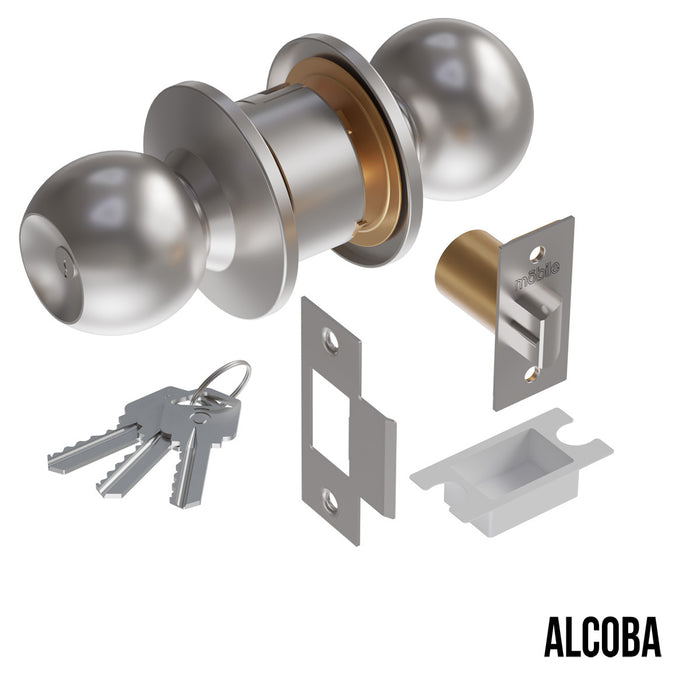 Cerradura chapa pomo estándar cilíndrica puerta de paso