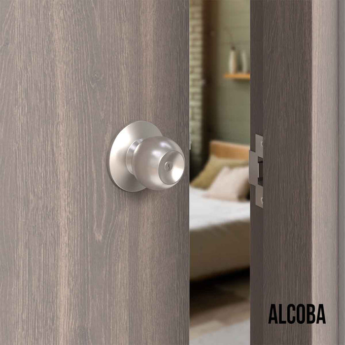 Cerradura chapa pomo estándar cilíndrica puerta de paso