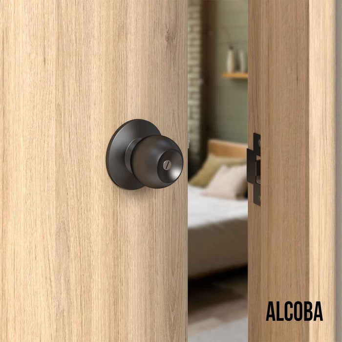 Cerradura chapa pomo estándar cilíndrica puerta de paso