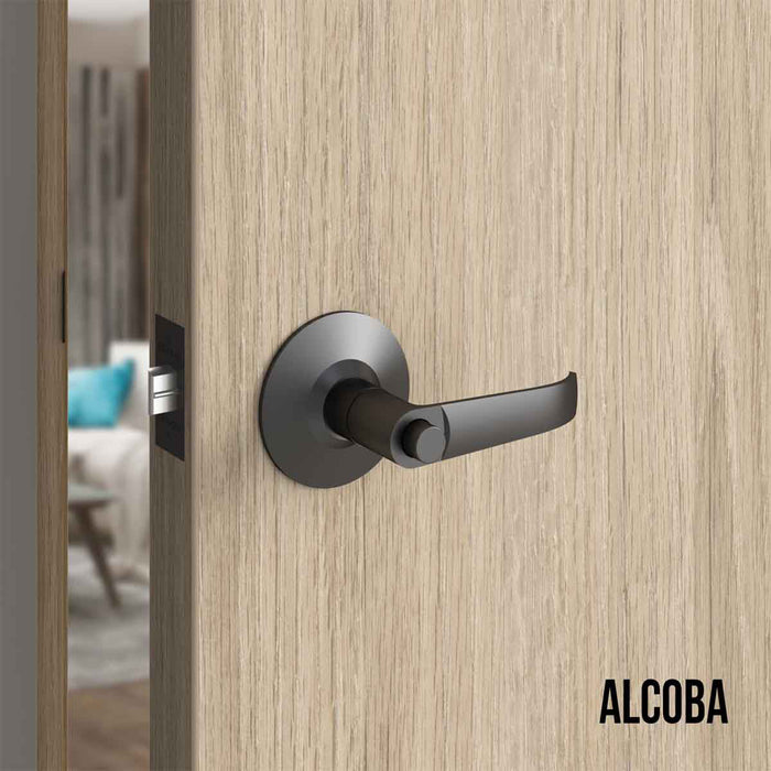 Cerradura chapa palanca estándar cilíndrica para puerta de paso