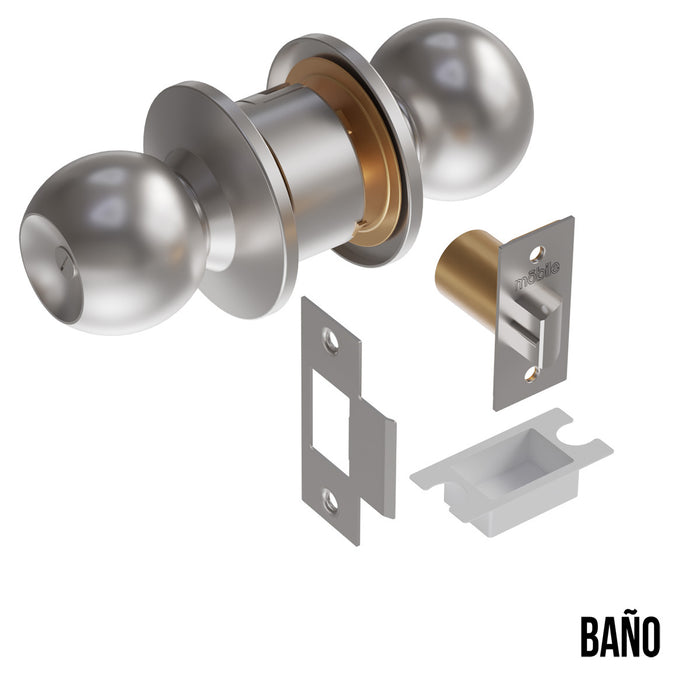 Cerradura chapa pomo estándar cilíndrica puerta de paso