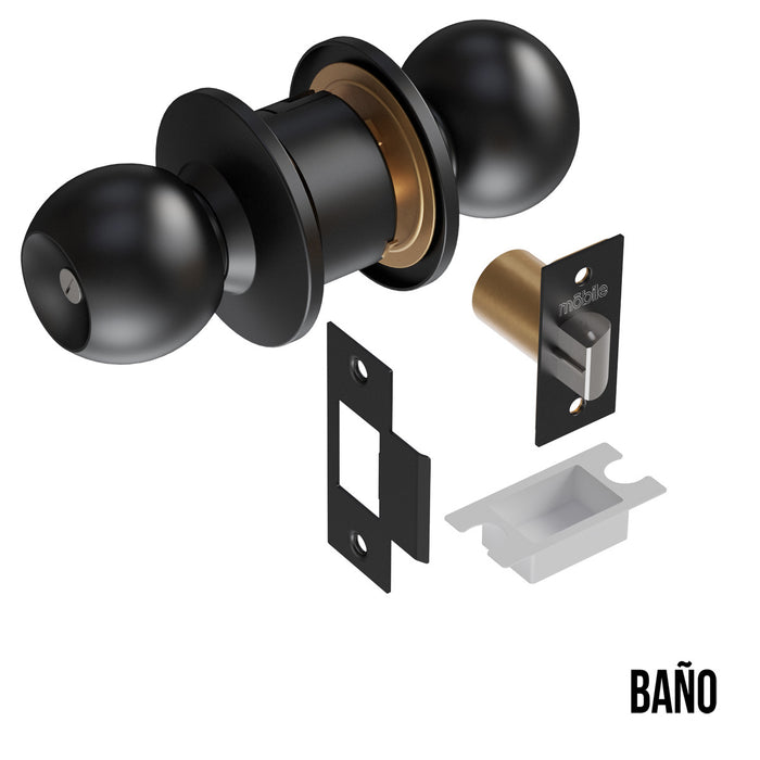 Cerradura chapa pomo estándar cilíndrica puerta de paso