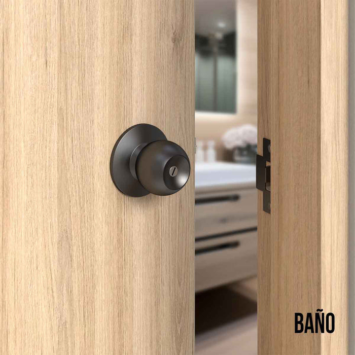 Cerradura chapa pomo estándar cilíndrica puerta de paso