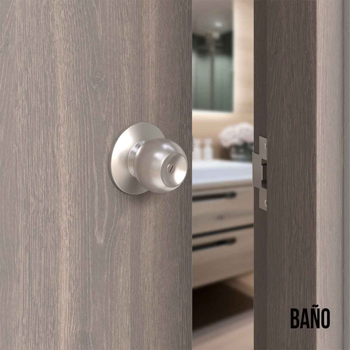 Cerradura chapa pomo estándar cilíndrica puerta de paso