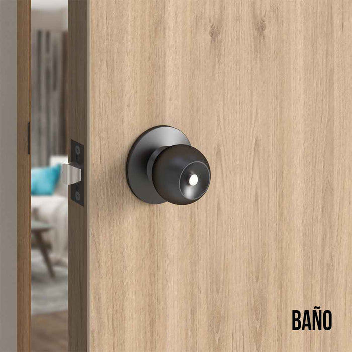 Cerradura chapa pomo estándar cilíndrica puerta de paso