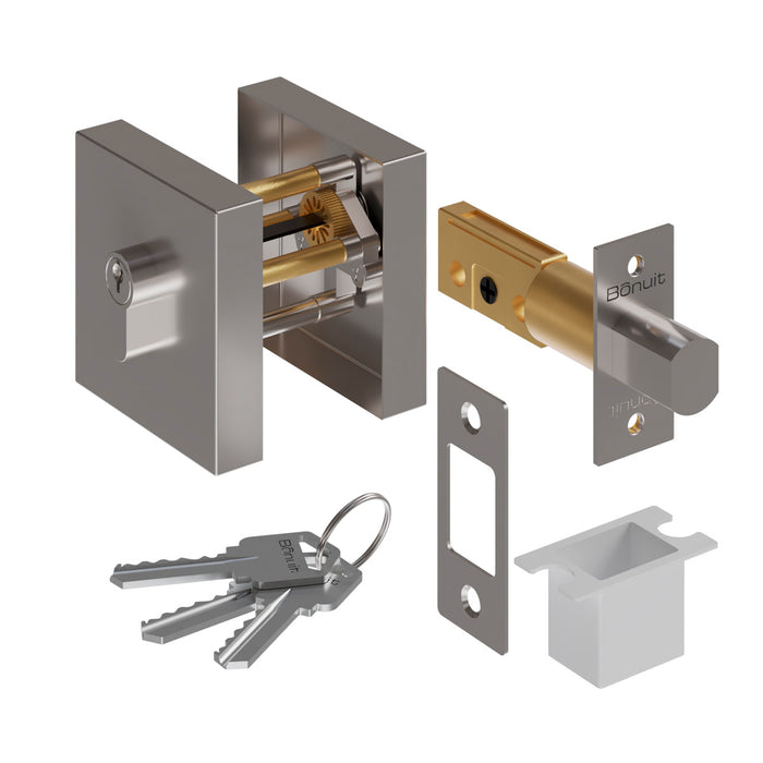 Cerrojo tubular premium escudo cuadrado puerta principal llave-mariposa