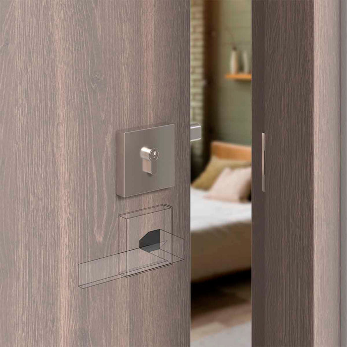 Cerrojo tubular premium escudo cuadrado puerta principal llave-mariposa