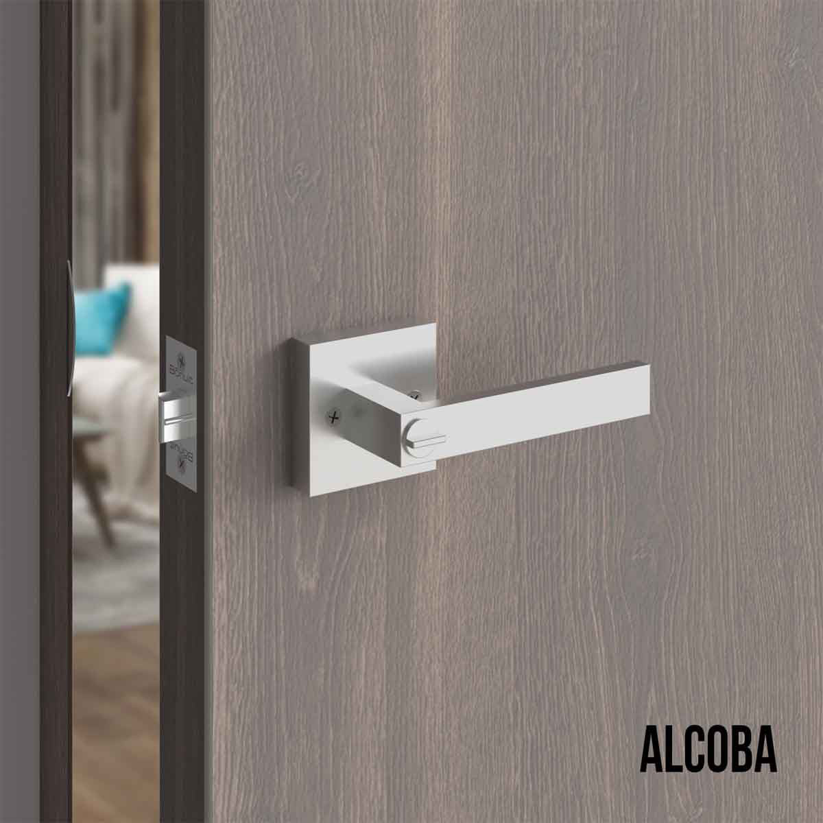 Cerradura chapa tubular premium palanca escudo cuadrado para puerta de paso