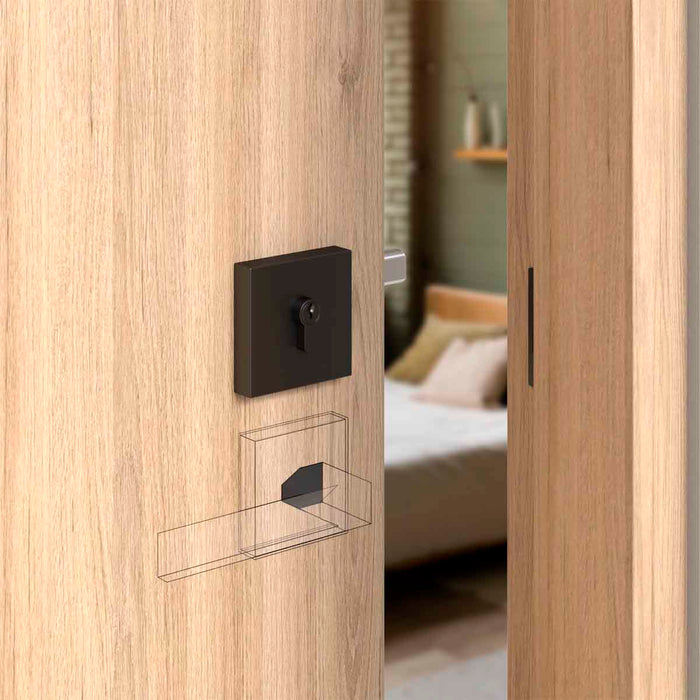 Cerrojo tubular premium escudo cuadrado puerta principal llave-mariposa