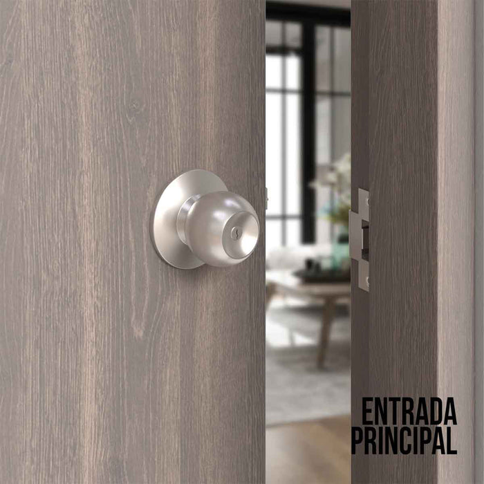 Cerradura chapa pomo estándar cilíndrica puerta de paso