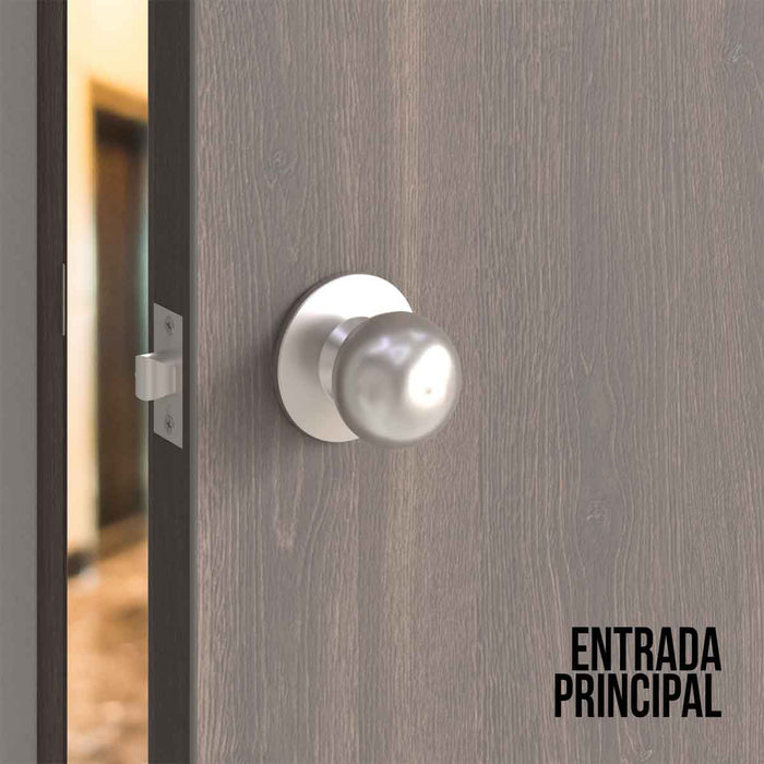 Cerradura chapa pomo estándar cilíndrica puerta de paso