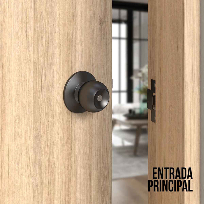 Cerradura chapa pomo estándar cilíndrica puerta de paso