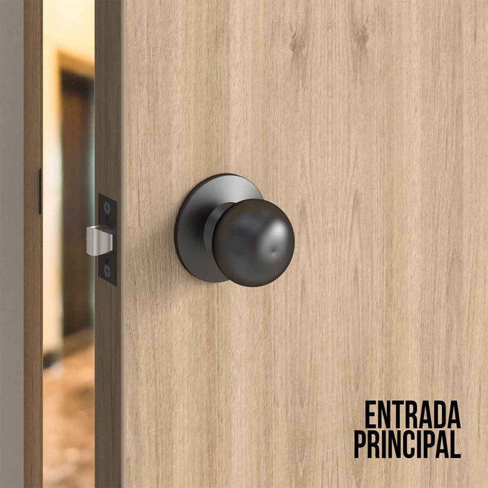 Cerradura chapa pomo estándar cilíndrica puerta de paso