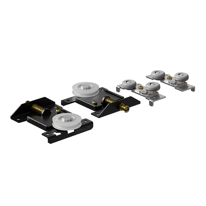 herrajes kit de rodamientos sistema corredizo cordobesa o amazonas para puerta closet madecentro