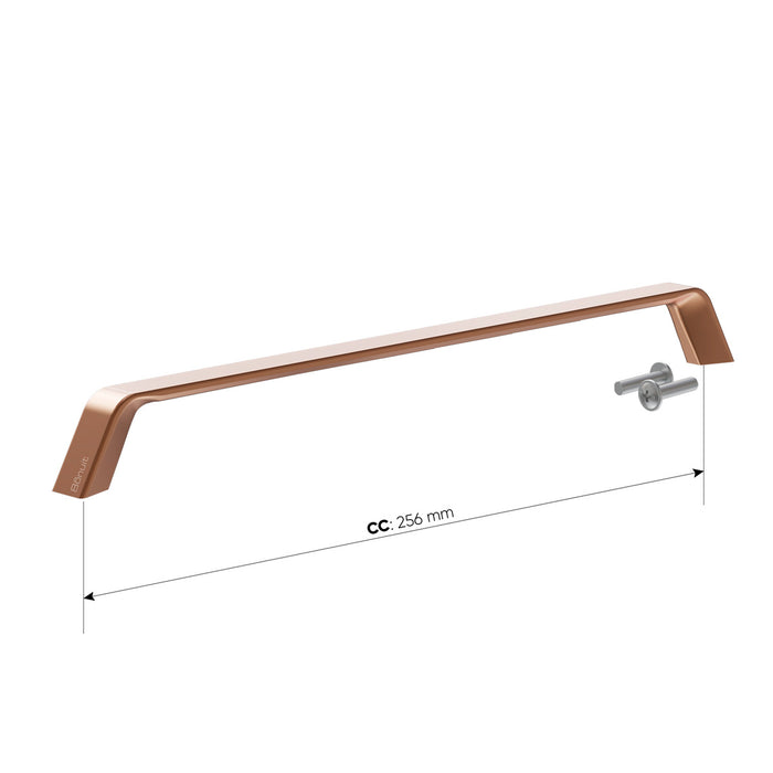 Manija en Zamak dorada, oro rosa, cromada o pintura electrostática negra