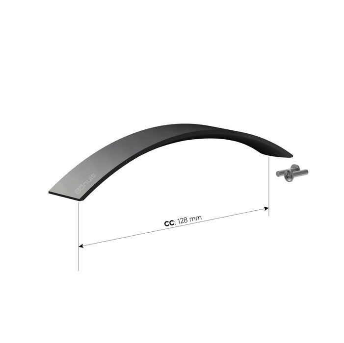 Manija arco en aluminio negra o anodizada