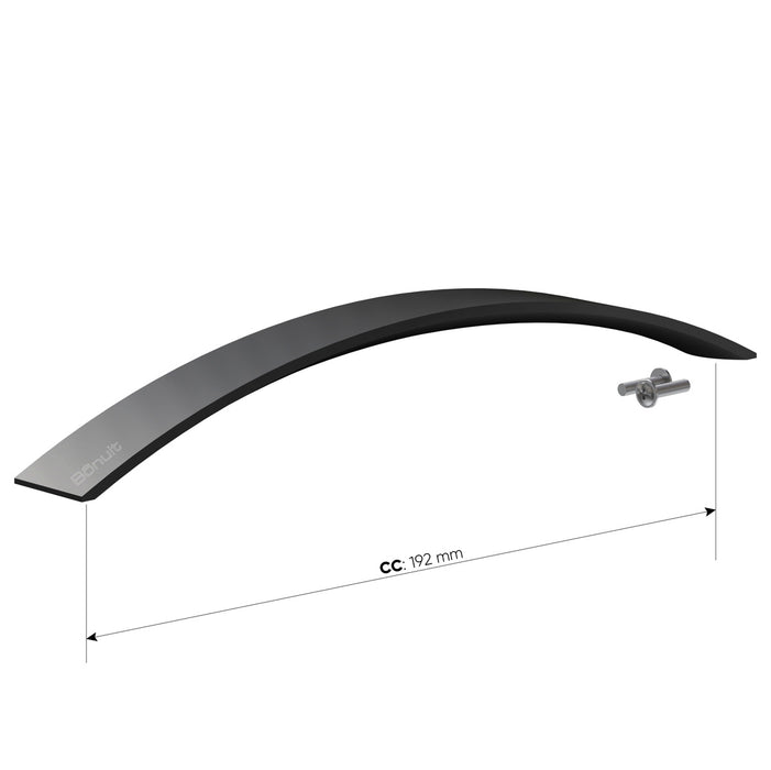 Manija arco en aluminio negra o anodizada