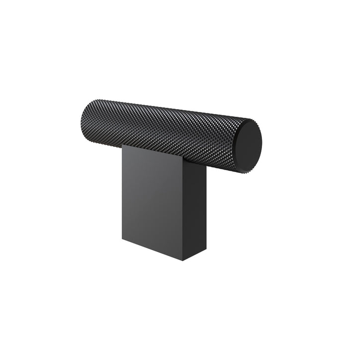 Botón tubular en aluminio trenzado negro ø 35 mm