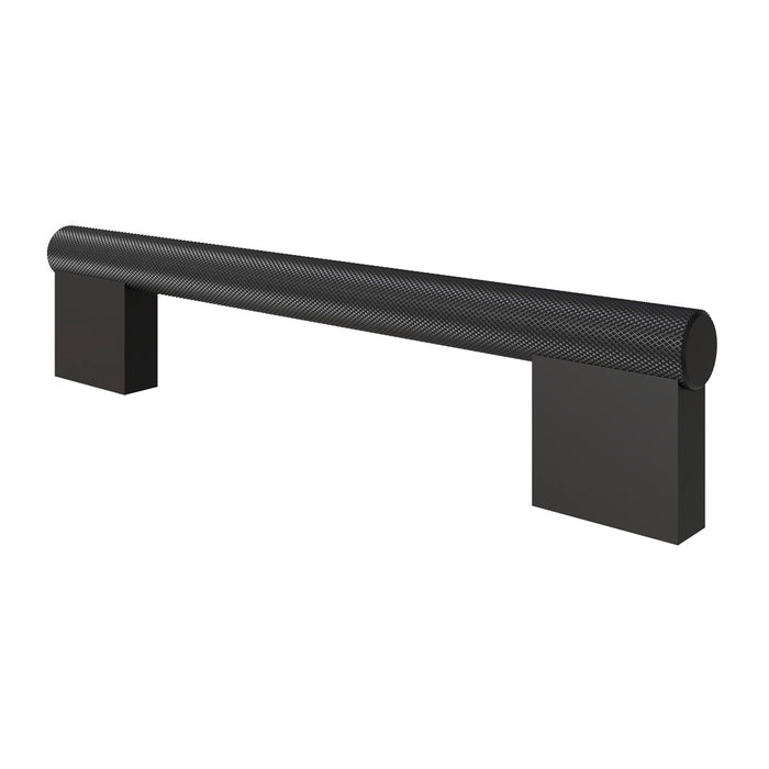 Manija en aluminio 313 trenzado negro largo 192 mm entre centros