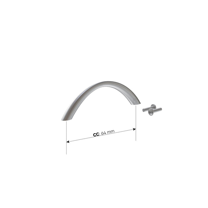 Manija zamak en arco níquel cepillado