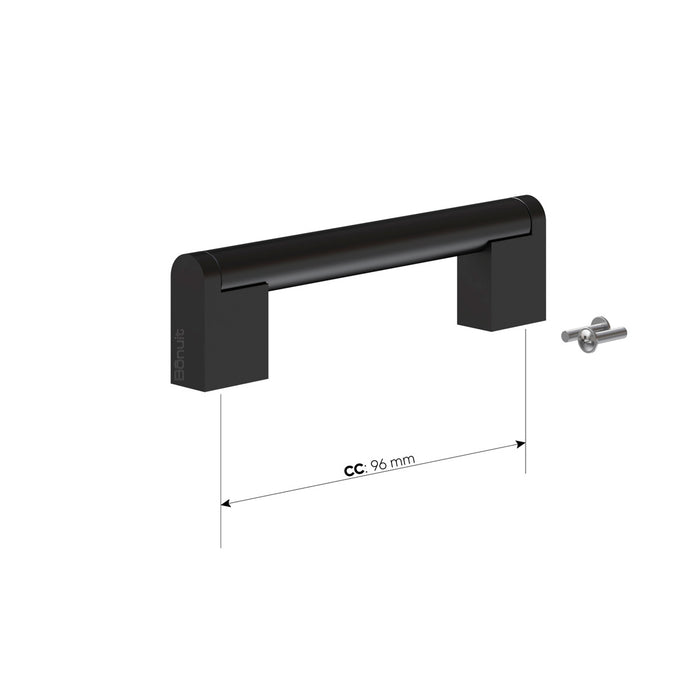 Manija en acero 201 rectangular negro o brillante