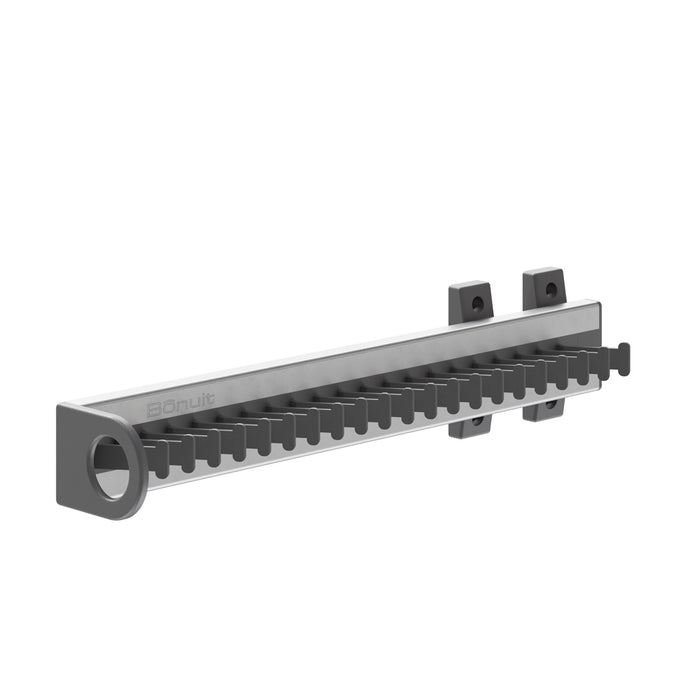 Corbatero con riel extensible gris o negro mate