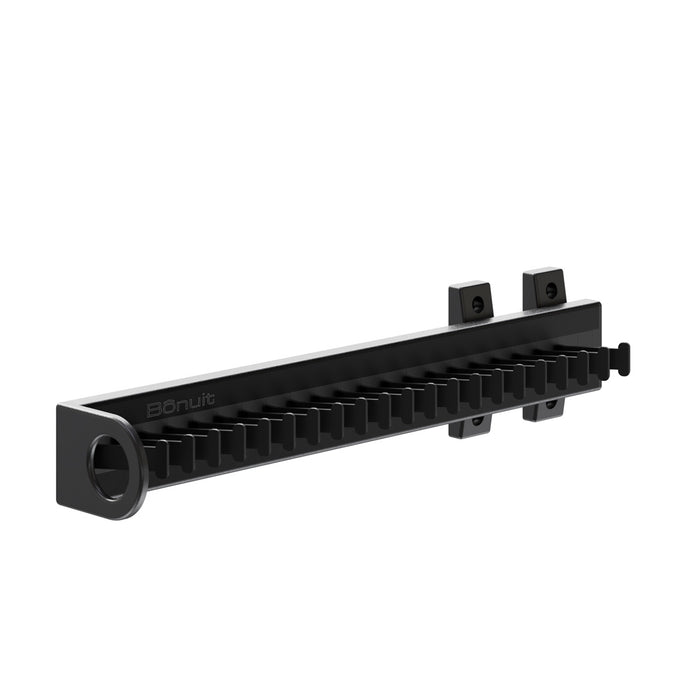 Corbatero con riel extensible gris o negro mate