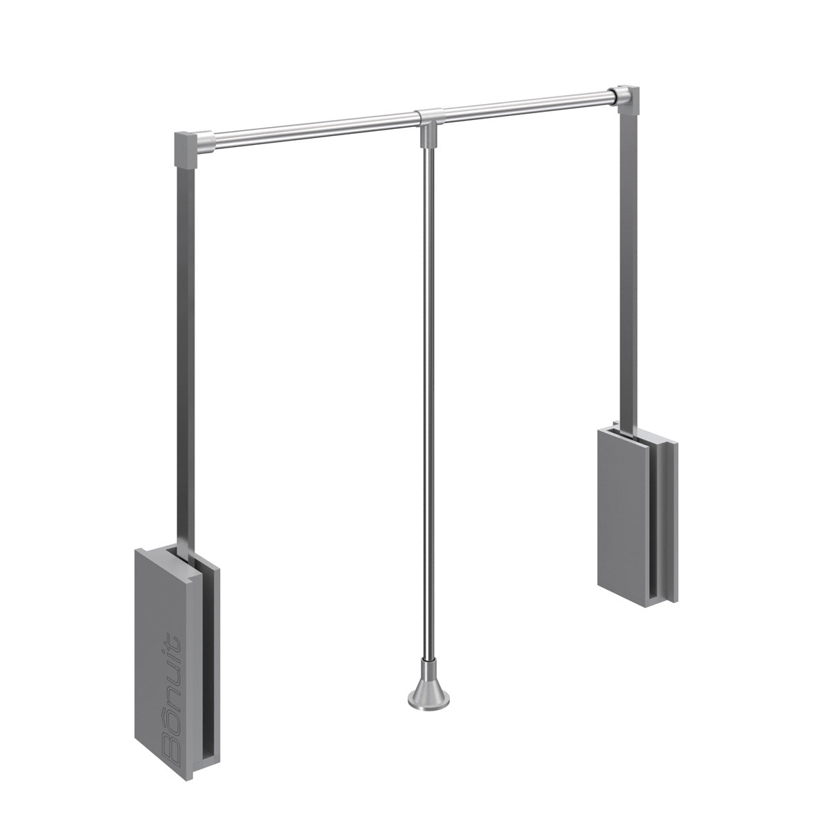 Elevador para closet 87 - 129 cm cromado o negro mate