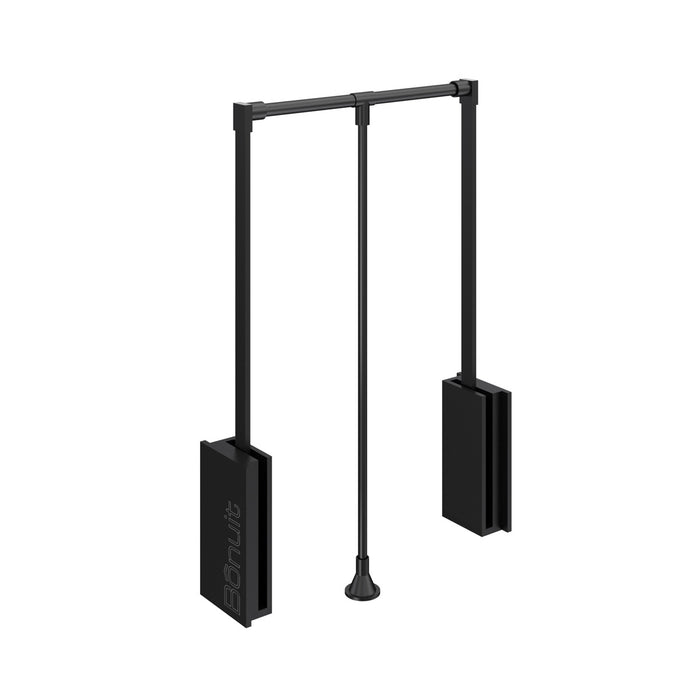 Elevador para closet 54-66 cm cromado o negro mate