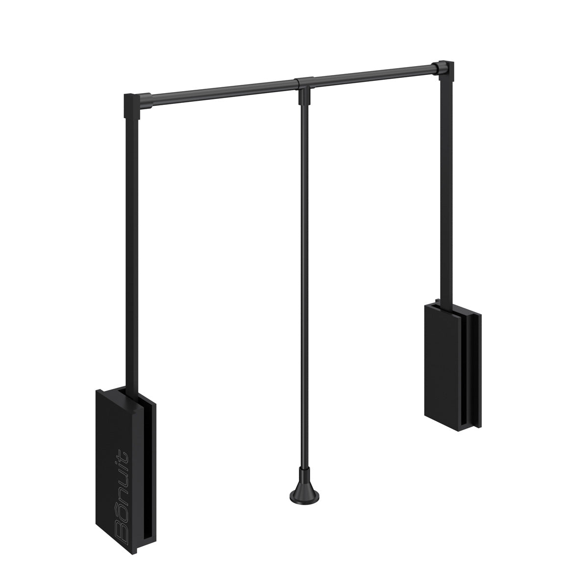 Elevador para closet 87 - 129 cm cromado o negro mate
